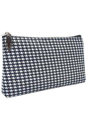 ALISSIROSSI Косметичка женская маленькая плоская из ткани "Гусиная лапка"