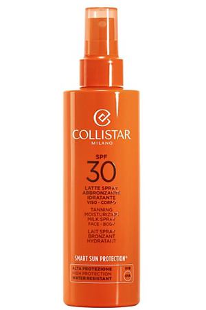 COLLISTAR Молочко увлажняющее для загара для лица и тела SPF30 Tanning Moisturizing Milk Spray Face Body