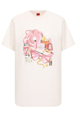 Хлопковая футболка HUGO