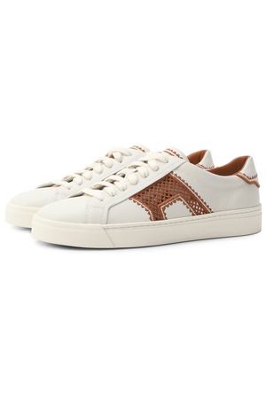 Кожаные кеды Santoni