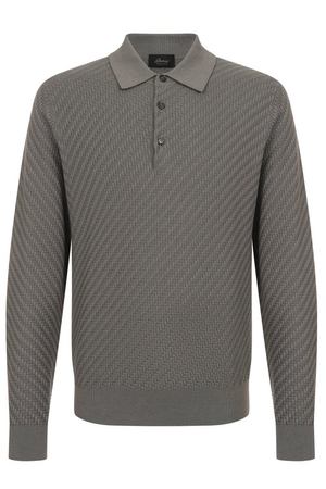 Поло из хлопка и шелка Brioni