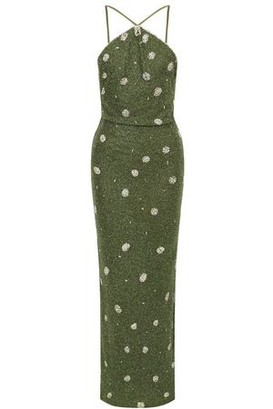 Платье с отделкой бисером Giuseppe di Morabito