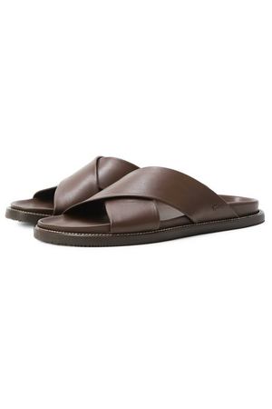 Кожаные шлепанцы Paul&Shark