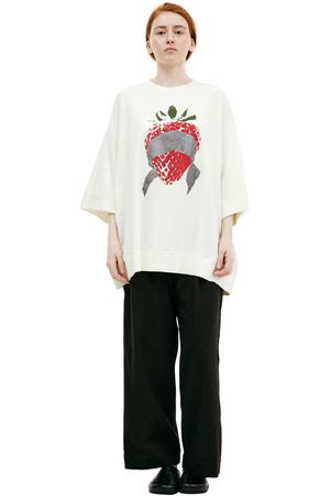 Белая футболка с принтом