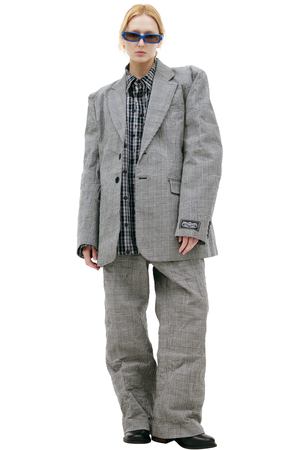 Однобортный пиджак в клетку