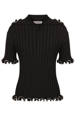 Поло из вискозы Jil Sander