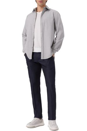Брюки из шерсти и хлопка Emporio Armani