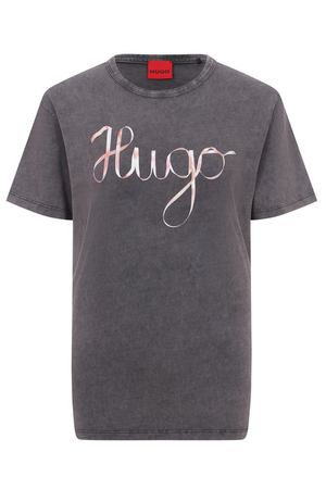 Хлопковая футболка HUGO