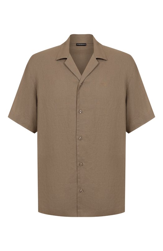Где купить Рубашка изо льна и вискозы Emporio Armani Emporio Armani 