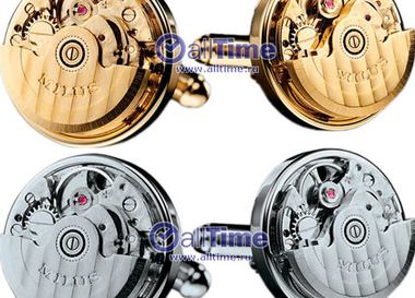 Мужские запонки Montblanc из стали и каучука