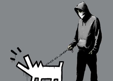 Бэнкси в поддержку арт-группы "Война"