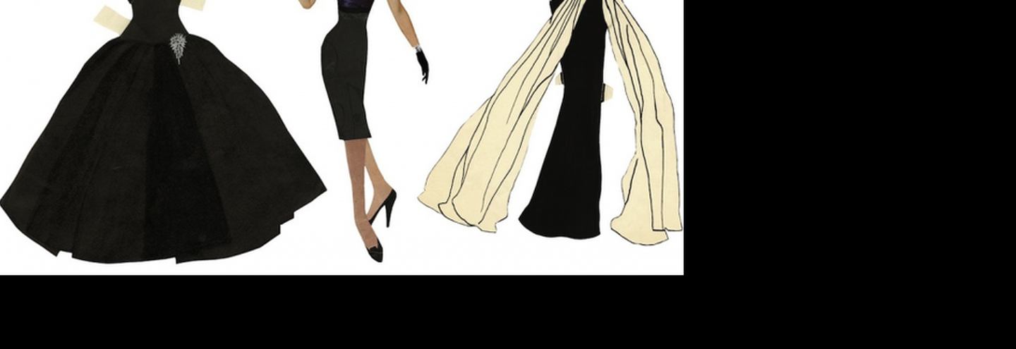 Инсталляция бумажных платьев Yves Saint Laurent