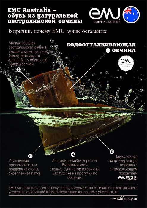 Цветная коллекция обуви EMU Australia сезона осень-зима 2011