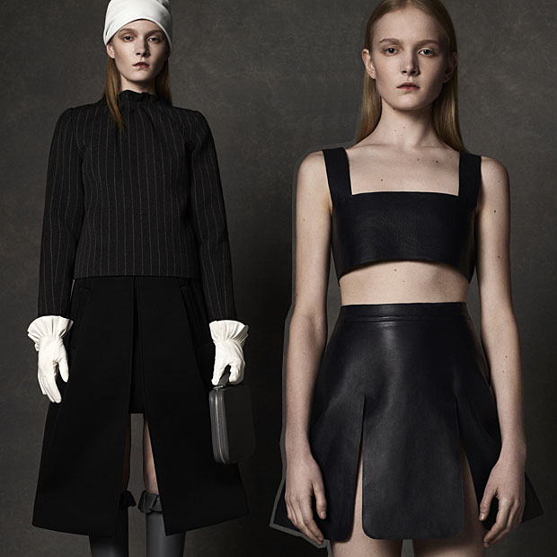 кожаная юбка и кожаный топ